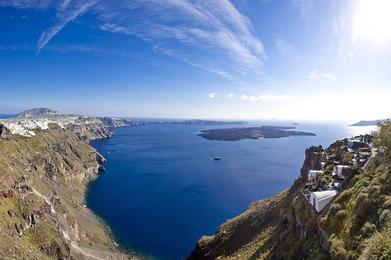 Honeymoon Petra Villas in Imerovigli, Santorini Landschaft