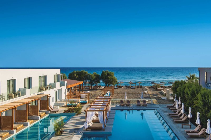 Paralos Lifestyle Beach in Ammoudara, Heraklion (Kreta) Terasse