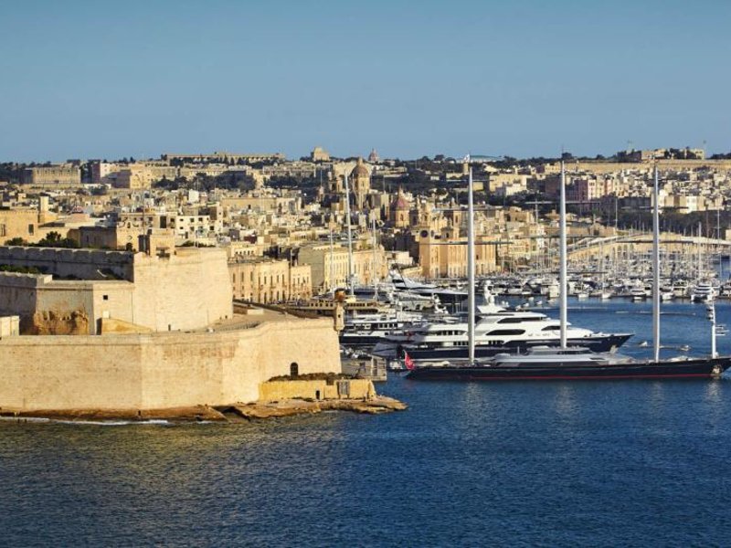 British Hotel in Valletta, Malta Landschaft