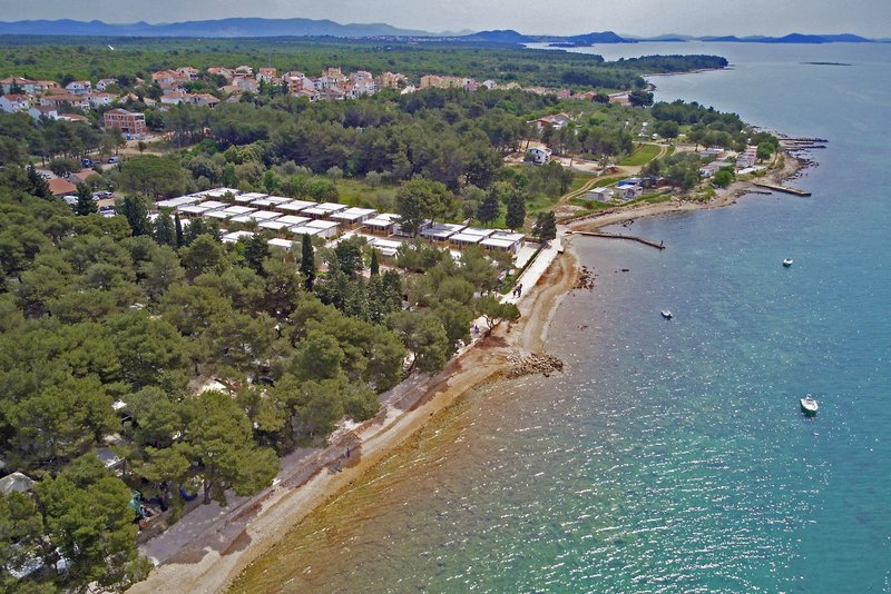 Camp Ljutic in Biograd na Moru, Rijeka (Kroatien) Landschaft