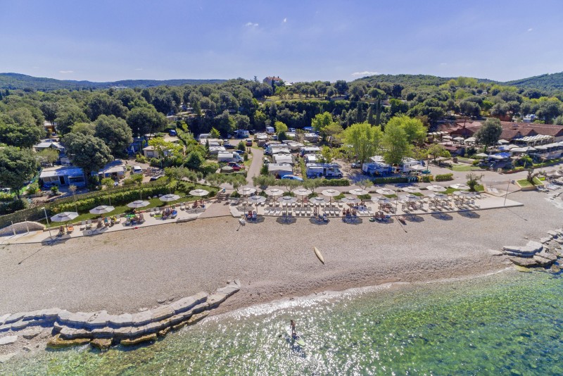 Camping Val Saline in Rovinj, Rijeka (Kroatien) Strand