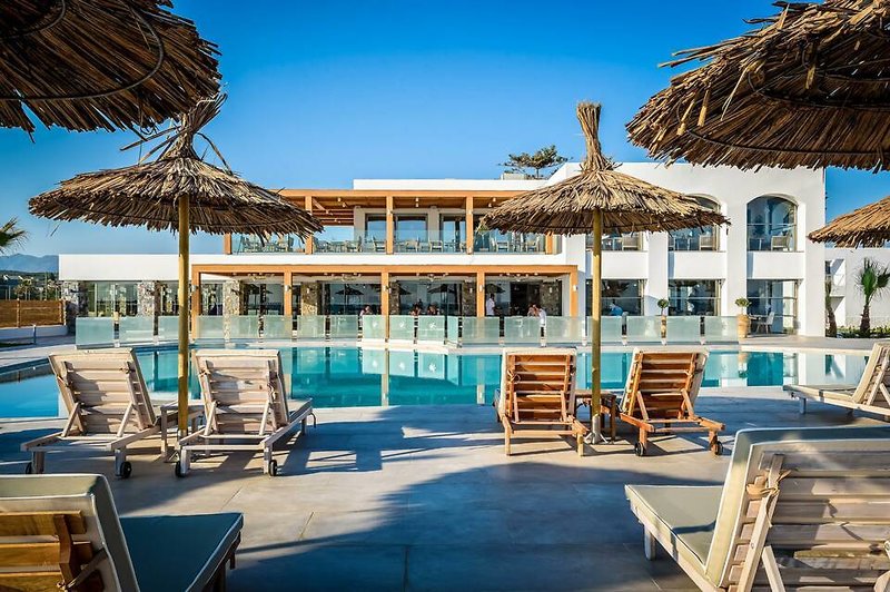 Solimar White Pearl Beach Hotel in Kolymbari, Chania (Kreta) Terrasse