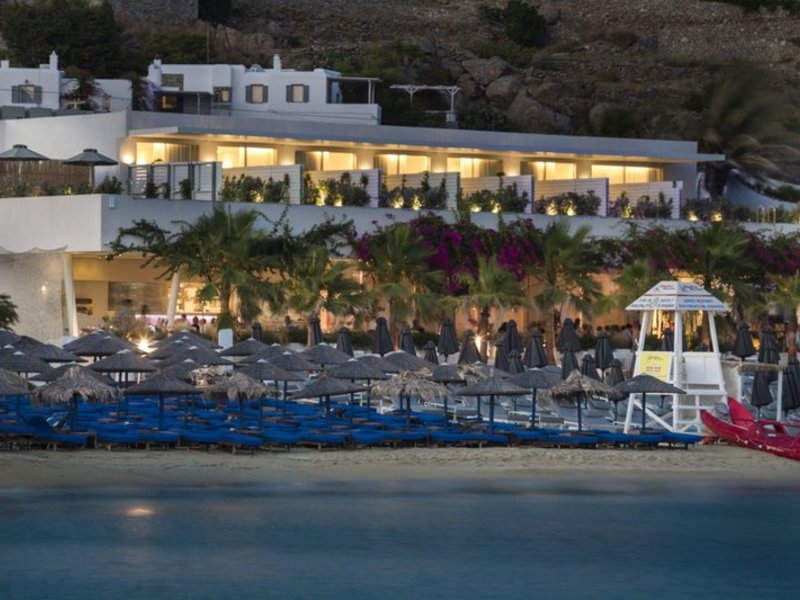 Mykonos Dove Beach Hotel in Platys Gialos, Mykonos Außenaufnahme