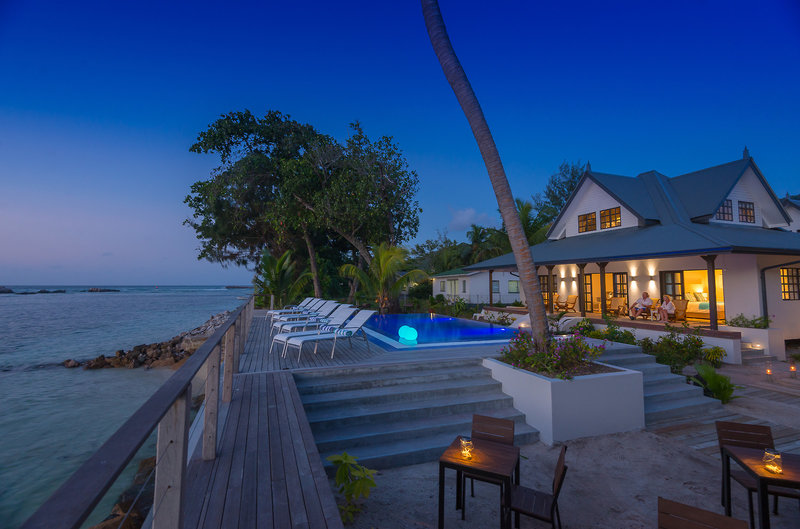 Le Nautique Luxury Waterfront Hotel in Insel La Digue, Mahe, Seychellen Außenaufnahme