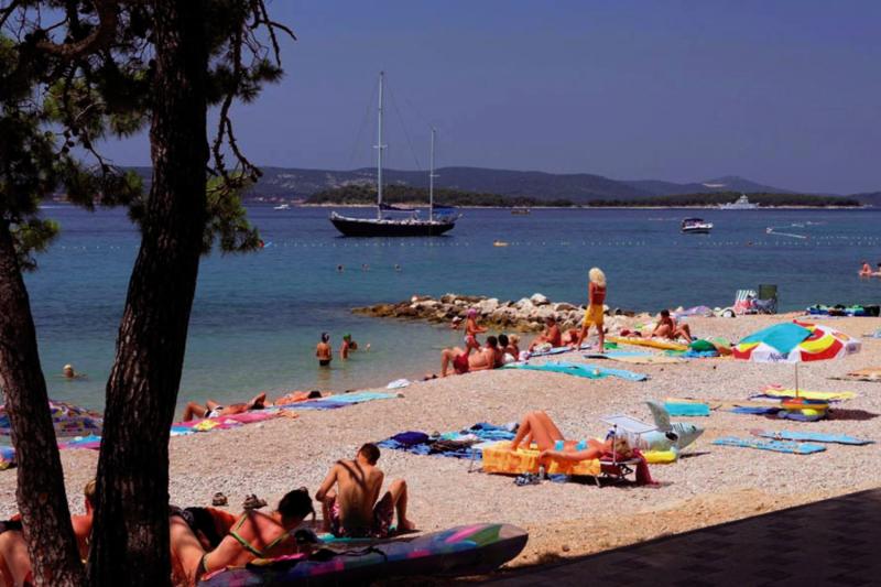 Camping Park Soline in Biograd na Moru, Zadar (Kroatien) Strand