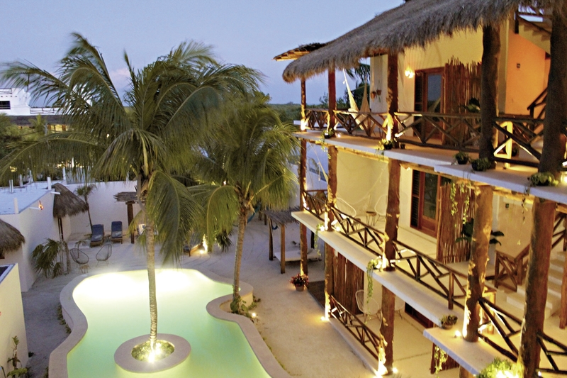 Tierra Mia Hotel Boutique in Isla Holbox, Cancun Terasse