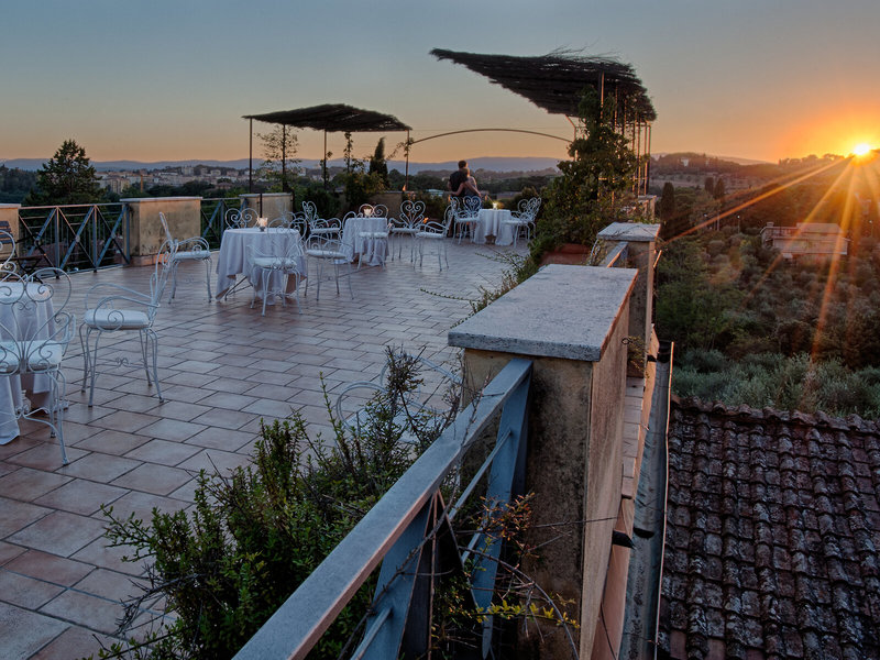 Hotel Villa Scacciapensieri in Siena, Florenz Terrasse