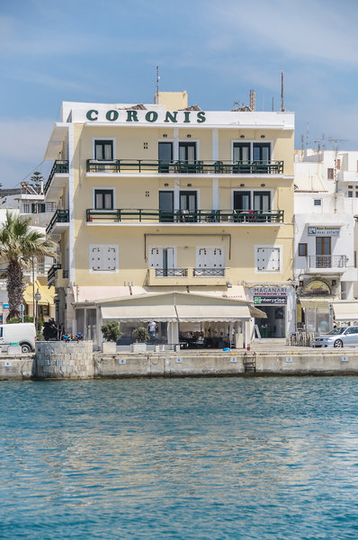 Coronis in Naxos-Stadt, Santorini Außenaufnahme