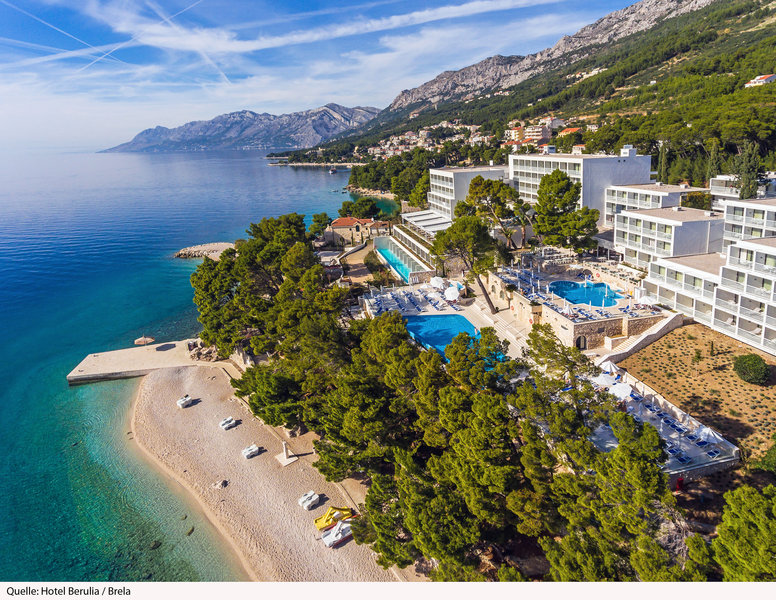 Bluesun Hotel Berulia in Brela, Split (Kroatien) Außenaufnahme