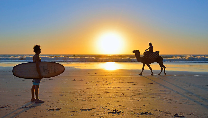 Radisson Blu Resort, Taghazout Bay Surf Village in Taghazout, Agadir (Marokko) Strand